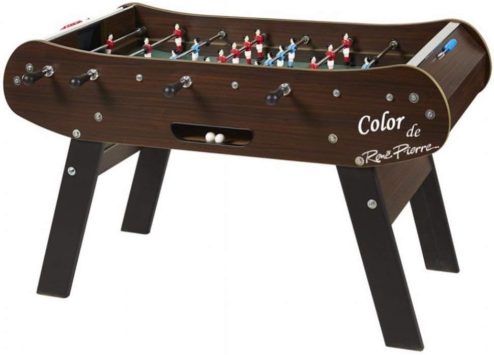 René Pierre Color Wenge Foosball Table in Dark Brown
